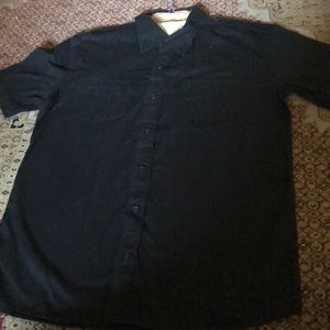 Black full button up